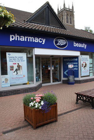 Boots in Church Walk, Caterham, one of the members of the Shopwatch radio scheme.  Photograph by Emma Berry.