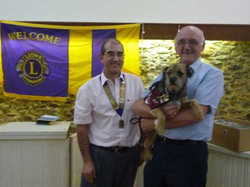 Club President, John Quincey with Adam Wilson and Baxter 