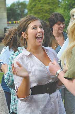 Joy and relief for a happy Dunottar A Level student.