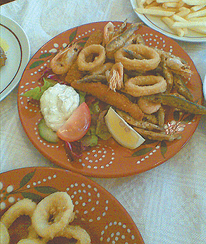 The ‘Fritura Mixta’ - one of the delicious tapas dishes served at Costa del Sol.