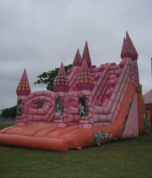 The outdoor fun will include a giant bouncy castle with a royal theme! 