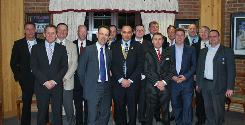 Members of Caterham Round Table at the inauguration of Glen O'Dwyer as new Chairman.