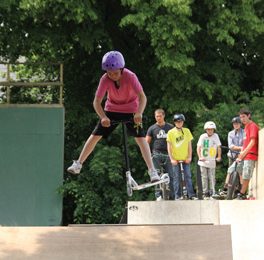 A youngster at Skaterham during 'Open Caterham'.