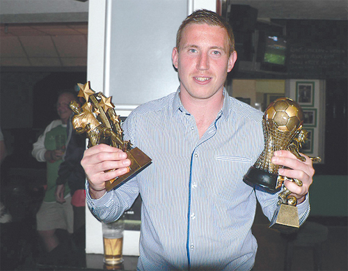 Fred Fleming with his well-deserved awards.