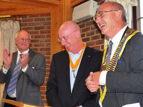 (From left) Outgoing President Mike Smith, this year's new Vice President Claude Bertin and this year's new President David Mole.