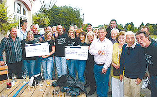 The Chelsham and Farleigh Help for Heroes fundraisers outside The Coach House at Chelsham Common.