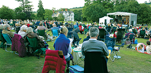 The grounds of The Chalet (in the background) provided the perfect setting.