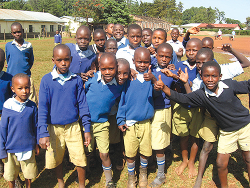 Pupils from Kimilili Boys' Primary School.