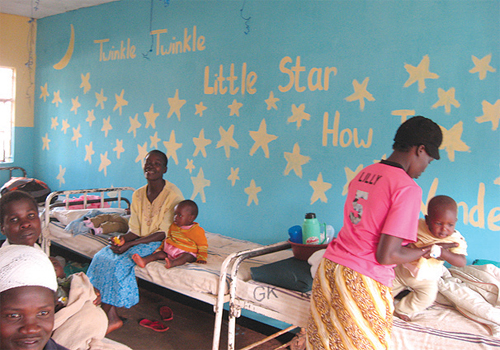 The newly-decorated children's ward in Kimilili Hospital.