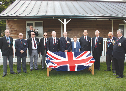 From left, Simon Gregory, Russell Dodds, Derryck Pryce (Bugler) David Henty, Bryan Hall, Peter McNeil, Len 'Tiger' Payne, Pat Mason, Bob Forman, Mick Symmons, Mick Bromley, Robert Baynham. 