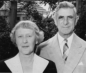 A photograph of Eric and his wife Kathleen taken in 1958.