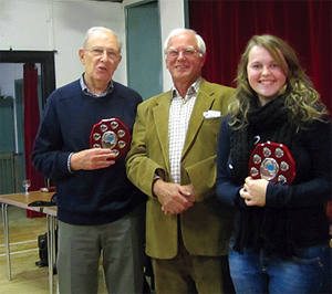 Ted Howard (centre) with Colin Browne and Katy Richards.