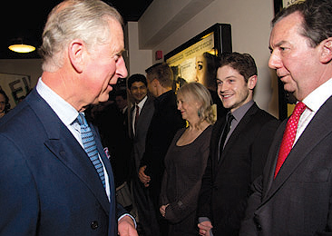 David Larsen, far right, meeting HRH the Prince of Wales.