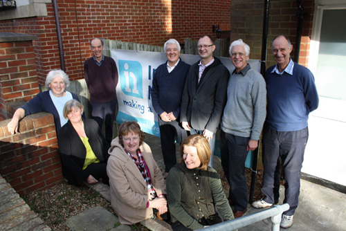 Members of the INUK team (from left): Yvonne Campbell, Jane White, Philip Wolstenholme, Jane Howard, Peter Staley. Mike Thornton, Wendy Riches, Andrew Coleman and Tony Tyrrell. 