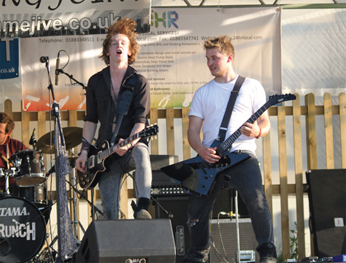 Surrey band, Reckless Ambition, performing at DeFest 2012. Photo courtesy of www.localeventphotos.co.uk