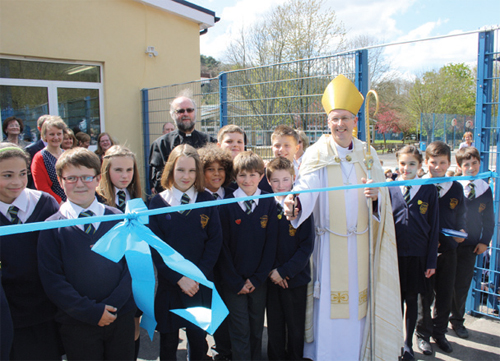 The Bishop of Southwark opening the new extension at St. John’s C of E Primary School.