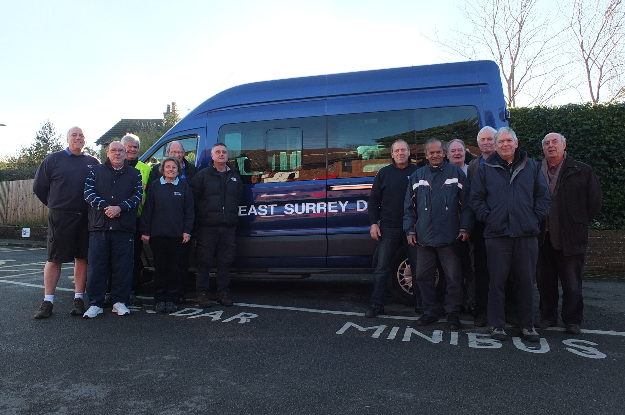 The Dial-a-Ride drivers, staff and directors at their HQ at the Duglas Brunton Centre in Caterham.