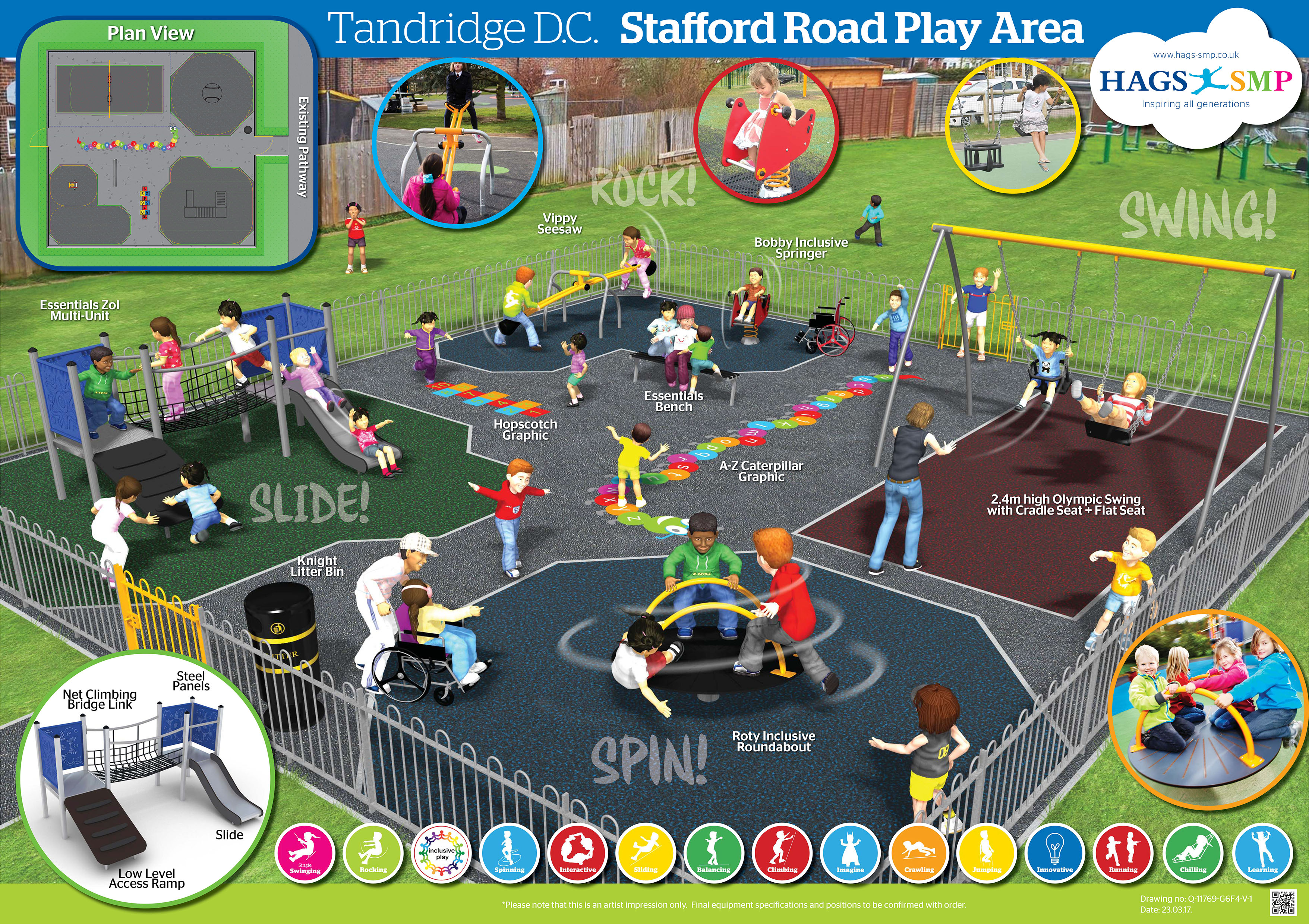 An image of how the playground will look when it's complete.